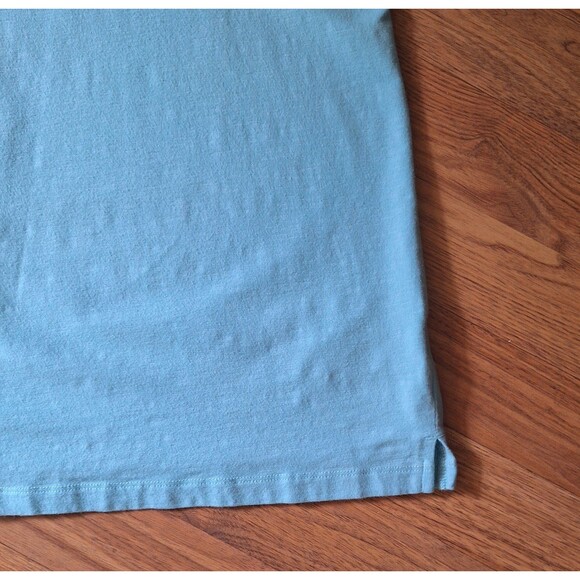 Denim & Co. Textured Knit Split V-Neck Sleeveless Tunic Light Turquoise Medium - Picture 5 of 8